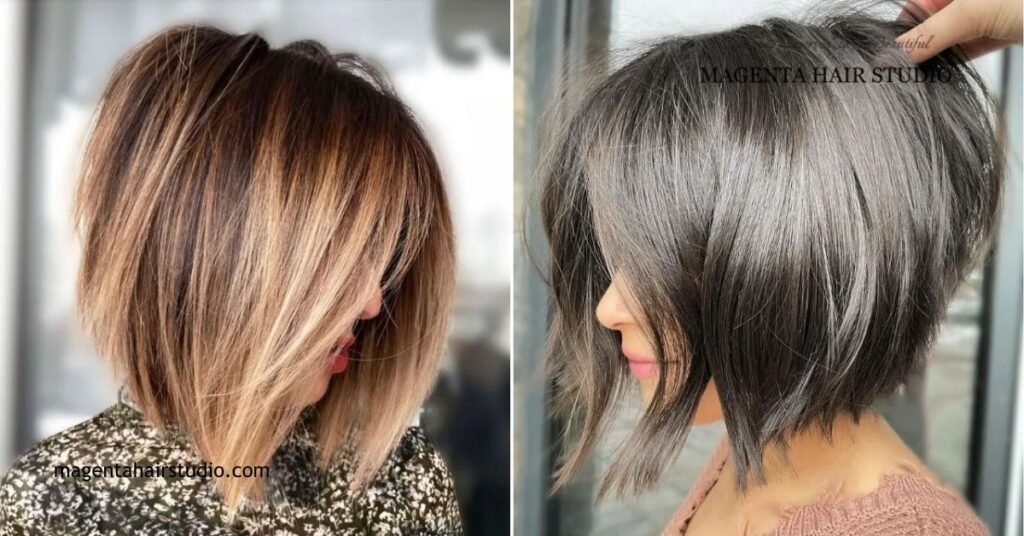 20 Brightest Medium Layered Haircuts to Light You Up in 2025 2 Angled Bob