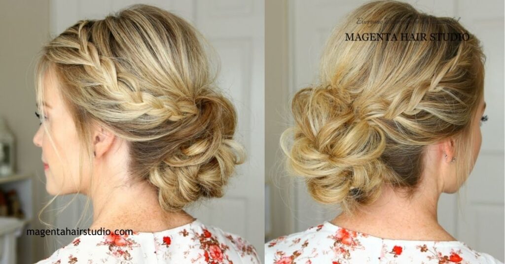 Top 30 Respectable Yet Modern Hairstyles for Women Over 50 29 Braided Updo
