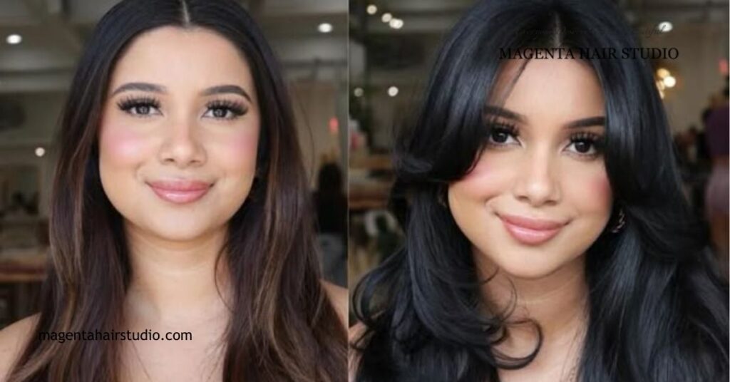 Butterfly Haircuts For Round Faces