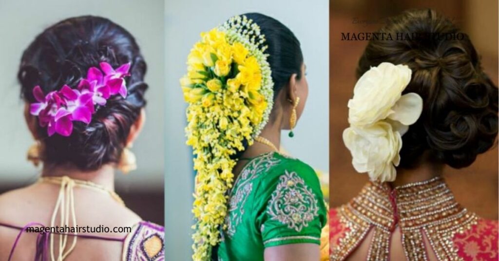 20 Trendiest Updos for Medium Length Hair: Stylish Looks for Every Occasion 18 Floral Embedded Updo