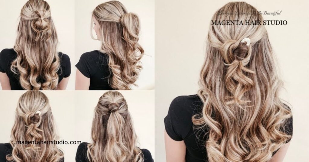 Top 30 Respectable Yet Modern Hairstyles for Women Over 50 30 Half Up, Half Down Style