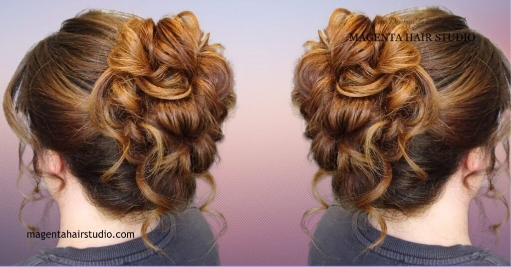 20 Trendiest Updos for Medium Length Hair: Stylish Looks for Every Occasion 1 Messy High Bun