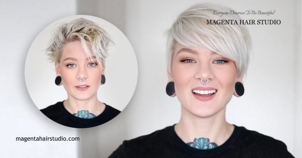 Top 30 Respectable Yet Modern Hairstyles for Women Over 50 1 Pixie Cut with Side Swept Bangs