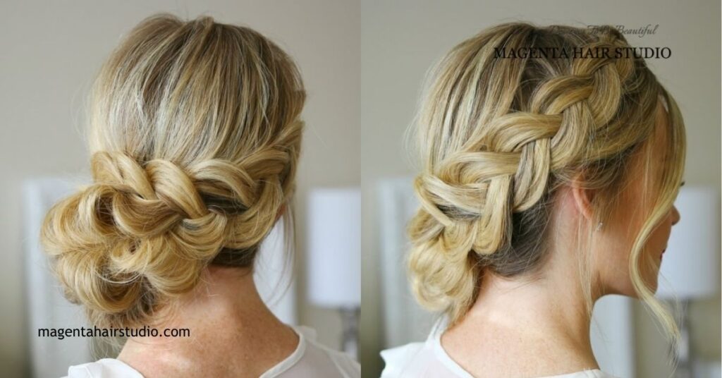 20 Trendiest Updos for Medium Length Hair: Stylish Looks for Every Occasion 16 Side Braided Updo