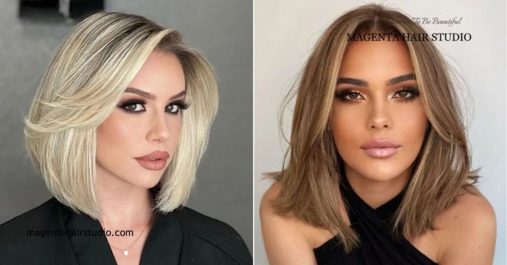 20 Brightest Medium Layered Haircuts to Light You Up in 2025 17 Sleek Layered Lob