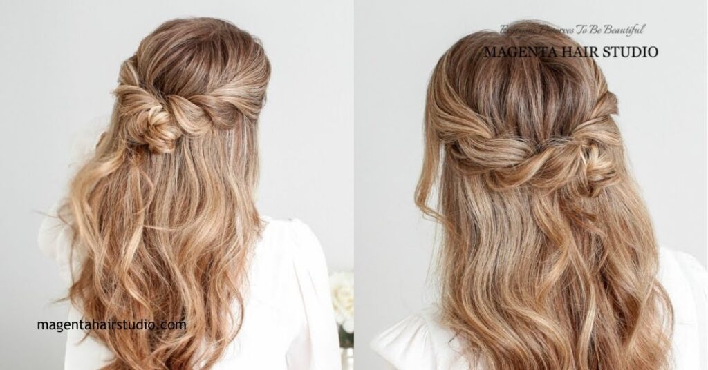 Top Updos for Short Hair 2025: Stylish & Easy Hairstyles 8 Twisted Half Updo