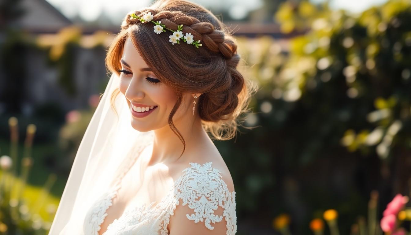 10 Stunning Wedding Hairstyles for Medium Hair | Perfect for Your Big Day 6 10 Stunning Wedding Hairstyles for Medium Hair | Perfect for Your Big Day 5