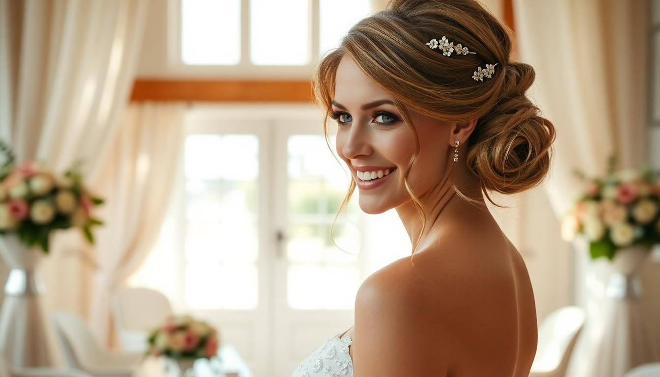 10 Stunning Wedding Hairstyles for Medium Hair | Perfect for Your Big Day 12 10 Stunning Wedding Hairstyles for Medium Hair | Perfect for Your Big Day 11