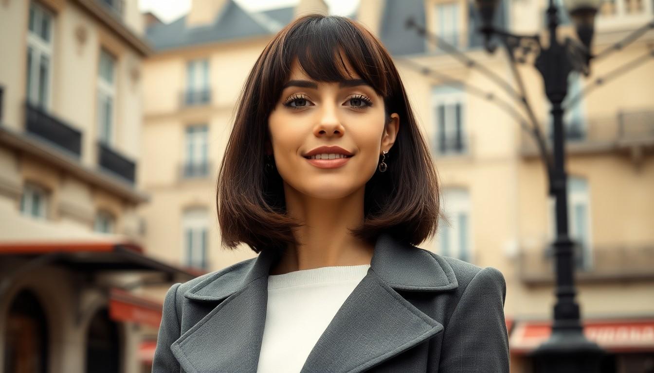 20 Elegant Bob Haircuts with Bangs for Every Face Shape: Your Ultimate Style Guide 4 20 Elegant Bob Haircuts with Bangs for Every Face Shape: Your Ultimate Style Guide 3