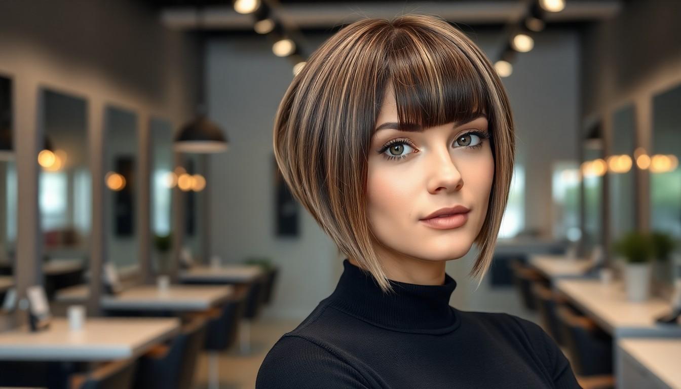 20 Elegant Bob Haircuts with Bangs for Every Face Shape: Your Ultimate Style Guide 16 20 Elegant Bob Haircuts with Bangs for Every Face Shape: Your Ultimate Style Guide 15
