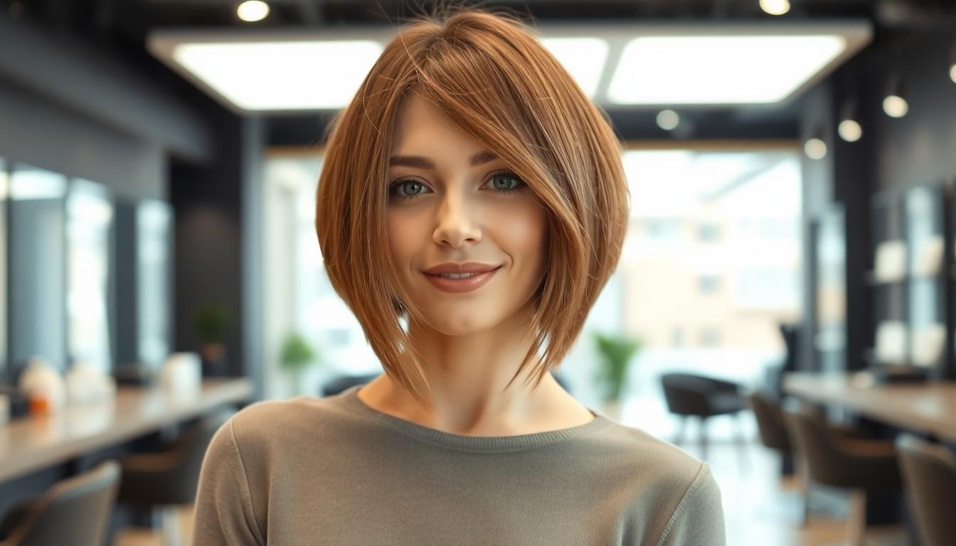 20 Elegant Bob Haircuts with Bangs for Every Face Shape: Your Ultimate Style Guide 8 20 Elegant Bob Haircuts with Bangs for Every Face Shape: Your Ultimate Style Guide 7