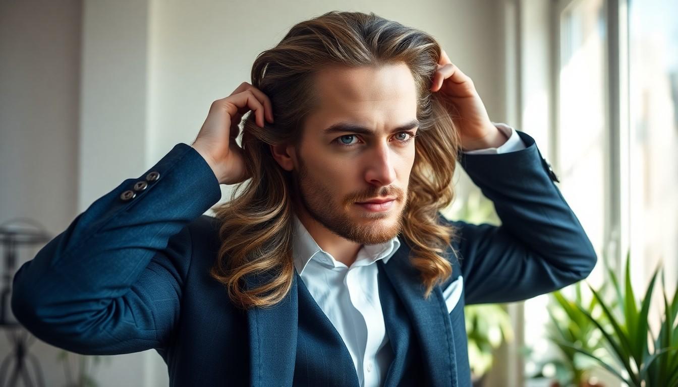 30 Dignified Long Hairstyles for Men: Elegant Looks from Classic to Modern 18 30 Dignified Long Hairstyles for Men: Elegant Looks from Classic to Modern 17