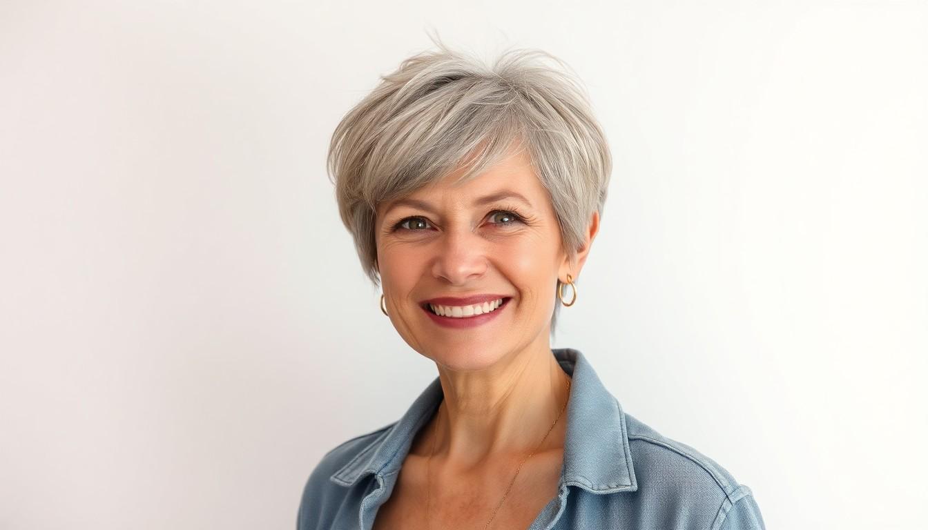 10 Flattering Choppy Pixie Cuts That Take Years Off Women Over 50 11