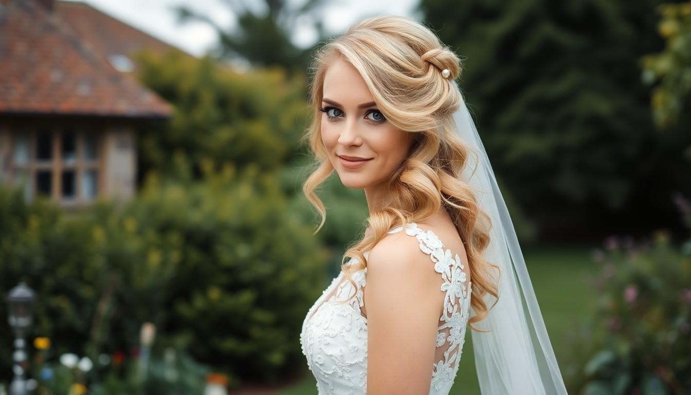 20 Stunning Half-Up, Half-Down Wedding Hairstyles Every Bride Will Love 10 20 Stunning Half-Up, Half-Down Wedding Hairstyles Every Bride Will Love 9
