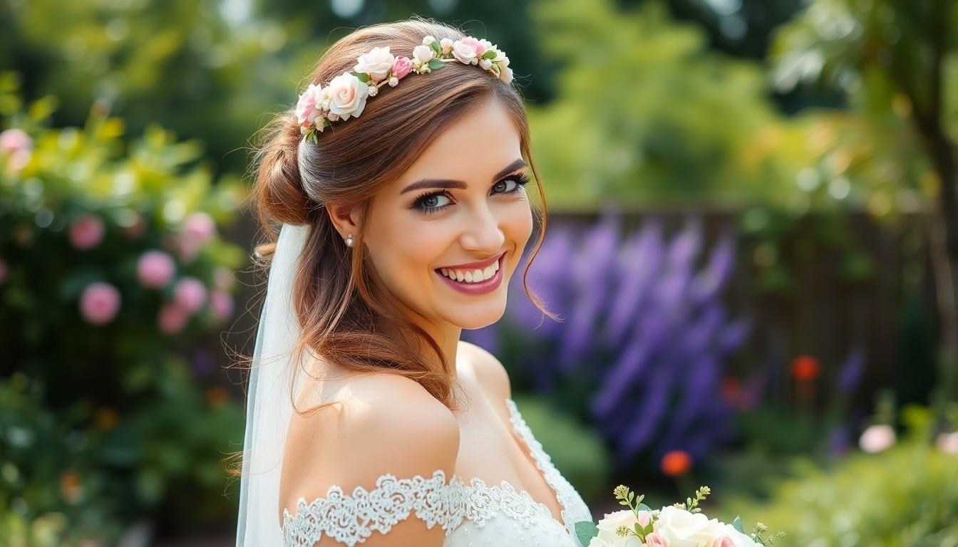 20 Stunning Half-Up, Half-Down Wedding Hairstyles Every Bride Will Love 2 20 Stunning Half-Up, Half-Down Wedding Hairstyles Every Bride Will Love 1
