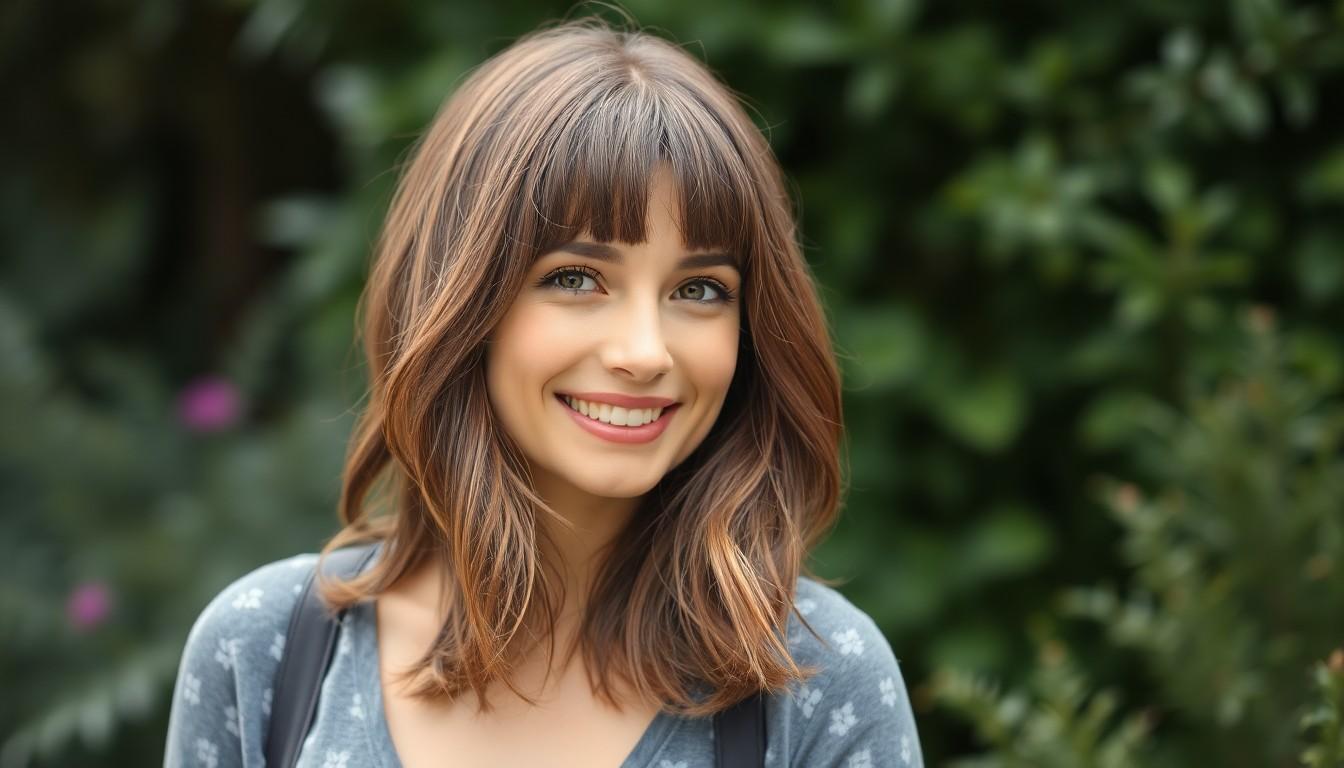 10 Stunning Medium Length Haircuts With Bangs for Every Face Shape (2025) 6 10 Stunning Medium Length Haircuts With Bangs for Every Face Shape (2025) 5