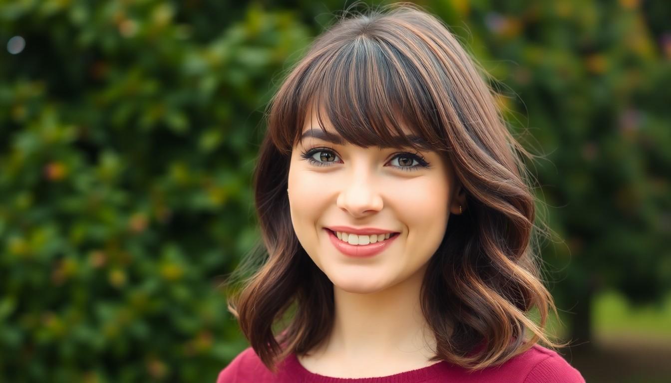 10 Stunning Medium Length Haircuts With Bangs for Every Face Shape (2025) 20 10 Stunning Medium Length Haircuts With Bangs for Every Face Shape (2025) 19