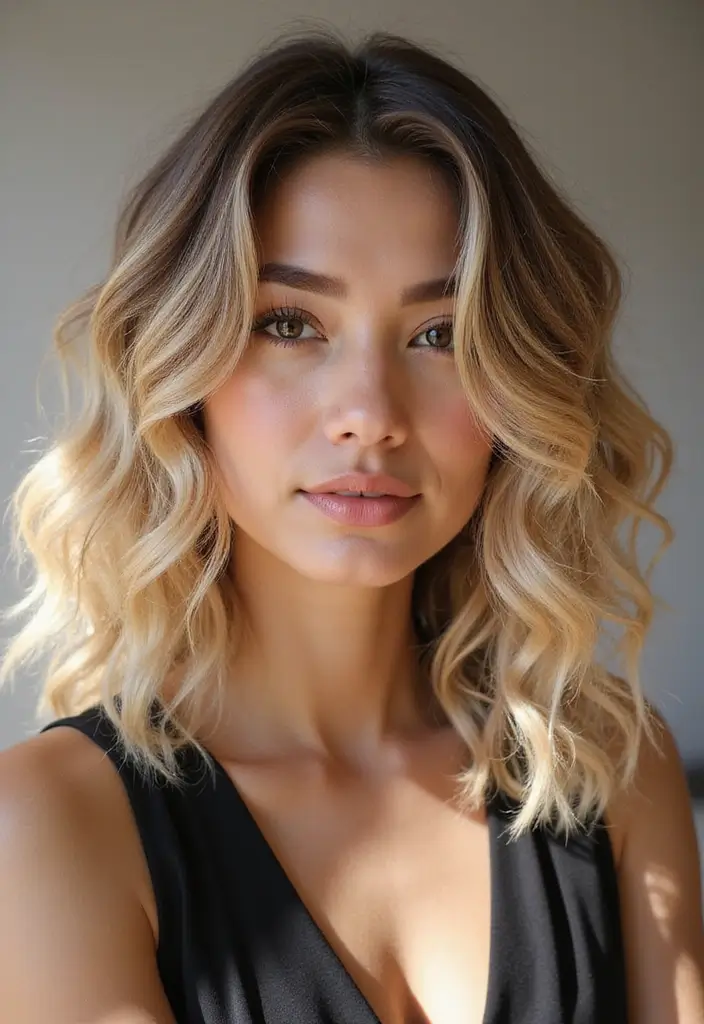 25 Blonde Hair with Dark Roots Looks That Stay Trendy 20 25 Blonde Hair with Dark Roots Looks That Stay Trendy - 20. Chic Side Part