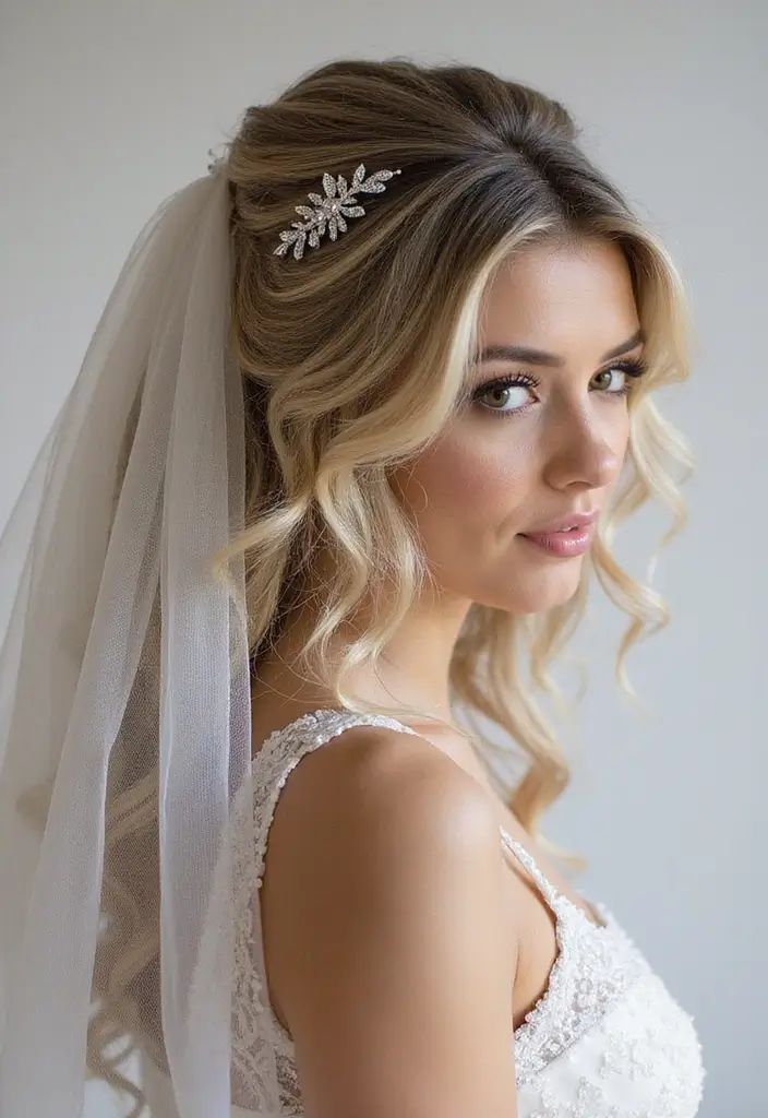 25 Blonde Hair with Dark Roots Looks That Stay Trendy 25 25 Blonde Hair with Dark Roots Looks That Stay Trendy - 25. Elegant Bridal Curls