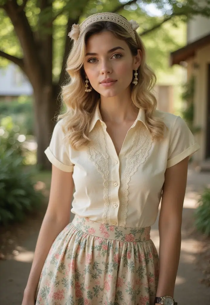25 Blonde Hair with Dark Roots Looks That Stay Trendy 6 25 Blonde Hair with Dark Roots Looks That Stay Trendy - 6. Vintage Vibes