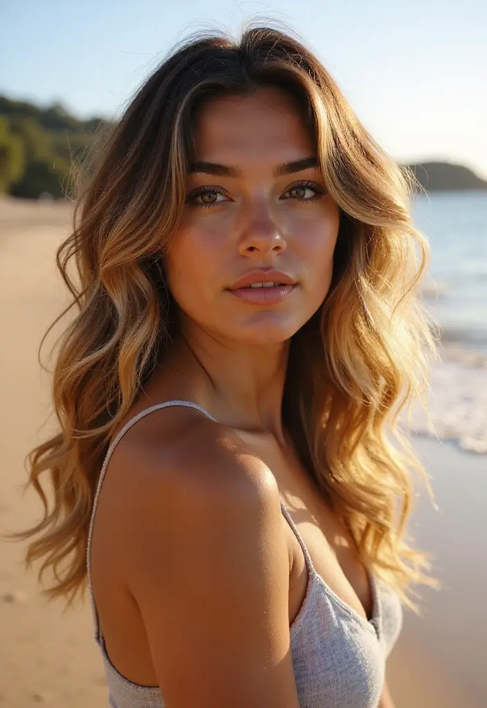 25 Blonde Hair with Dark Roots Looks That Stay Trendy 7 25 Blonde Hair with Dark Roots Looks That Stay Trendy - 7. Beachy Blonde with Dark Roots