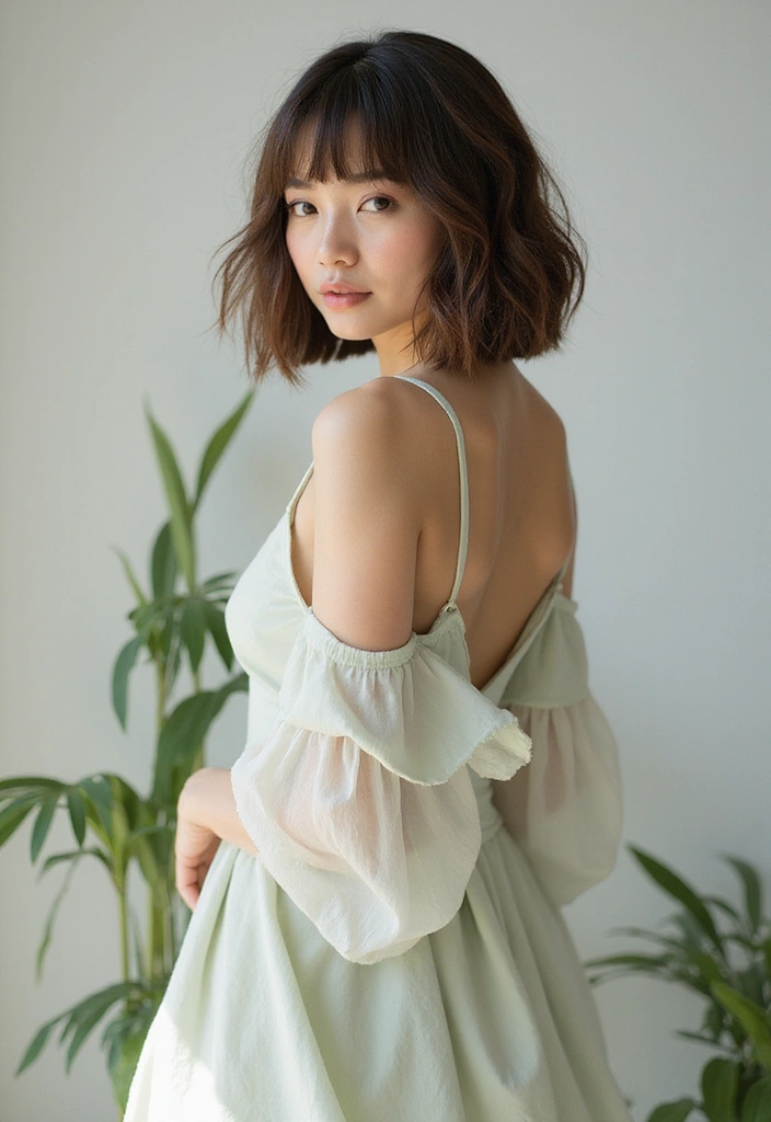 25 Classy Short Bob Haircuts and Hairstyles with Bangs That Stay Timeless - 3. A-Line Bob with Curtain Bangs