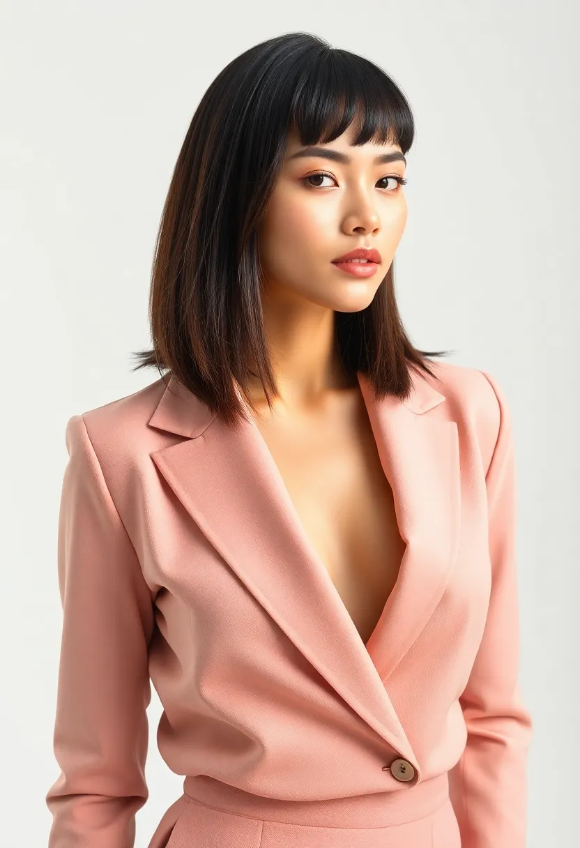 25 Classy Short Bob Haircuts and Hairstyles with Bangs That Stay Timeless - 5. Inverted Bob with Short Bangs