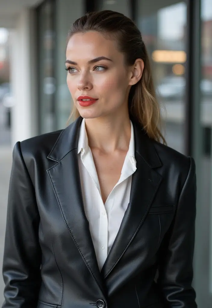 25 Hairstyles for Thin Hair Round Face That Add Fullness 16 25 Hairstyles for Thin Hair Round Face That Add Fullness - 16. Slicked-Back Style