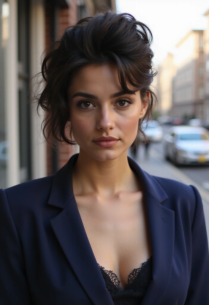 25 Hairstyles for Thin Hair Round Face That Add Fullness 25 25 Hairstyles for Thin Hair Round Face That Add Fullness - 25. Pompadour with Bangs