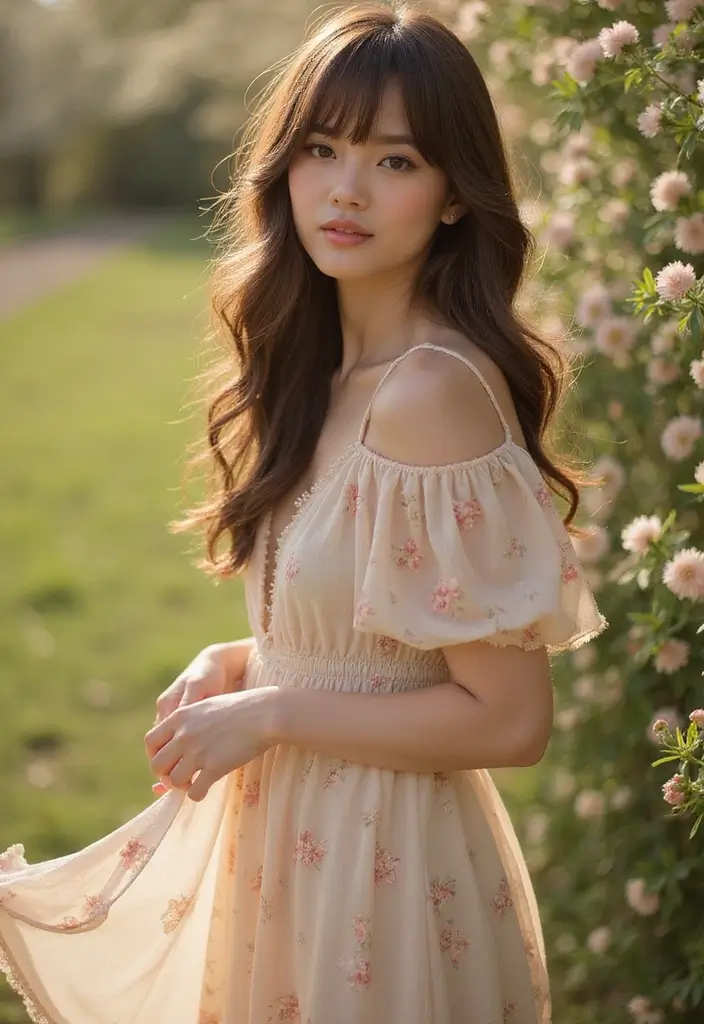 25 Hairstyles for Thin Hair Round Face That Add Fullness 3 25 Hairstyles for Thin Hair Round Face That Add Fullness - 3. Long Soft Bangs