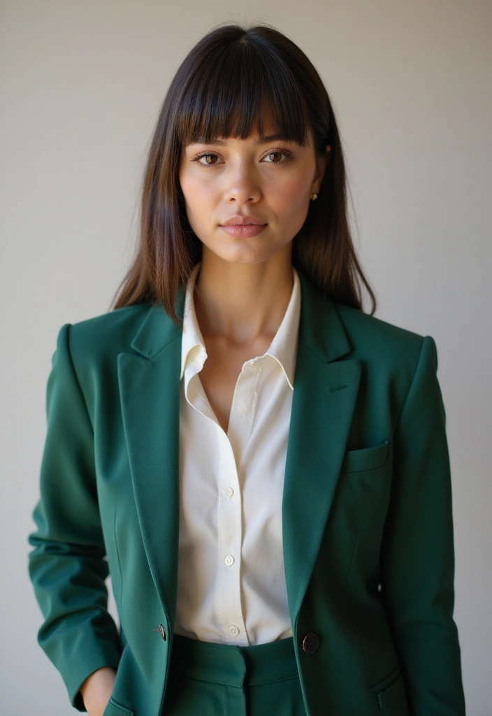 25 Hairstyles for Thin Hair Round Face That Add Fullness 5 25 Hairstyles for Thin Hair Round Face That Add Fullness - 5. Blunt Cut with Bangs