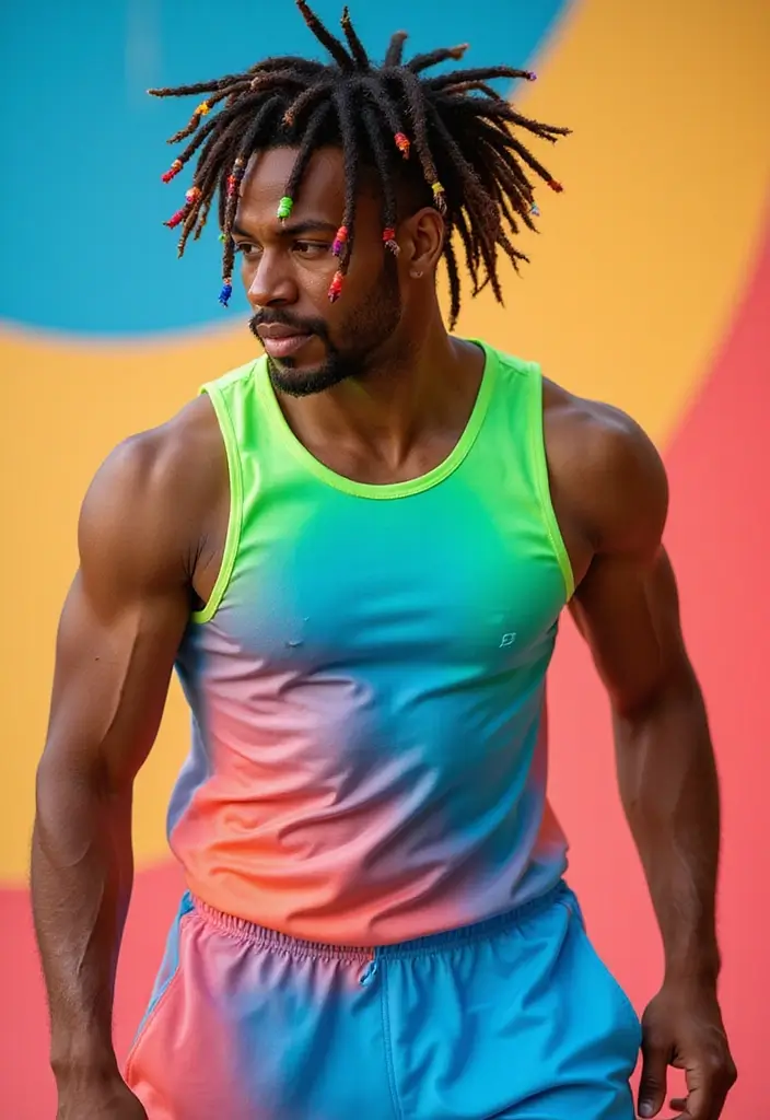 25 Men’s Dreadlocks Styles That Are Bold & Versatile 23 25 Men’s Dreadlocks Styles That Are Bold & Versatile - 23. Colorful Dreadlocks