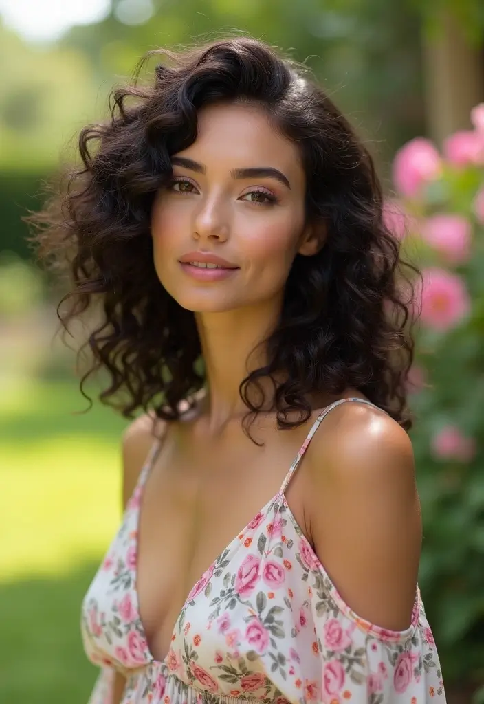 25 Sensational Medium Length Haircuts for Thick Hair That Wow Instantly 11 25 Sensational Medium Length Haircuts for Thick Hair That Wow Instantly - 11. Shoulder-Length Curls