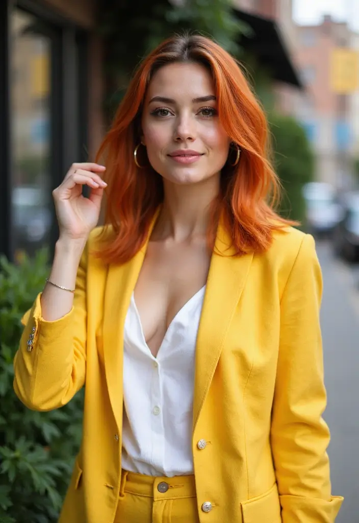 25 Sensational Medium Length Haircuts for Thick Hair That Wow Instantly 13 25 Sensational Medium Length Haircuts for Thick Hair That Wow Instantly - 13. Vibrant Color with a Straight Cut