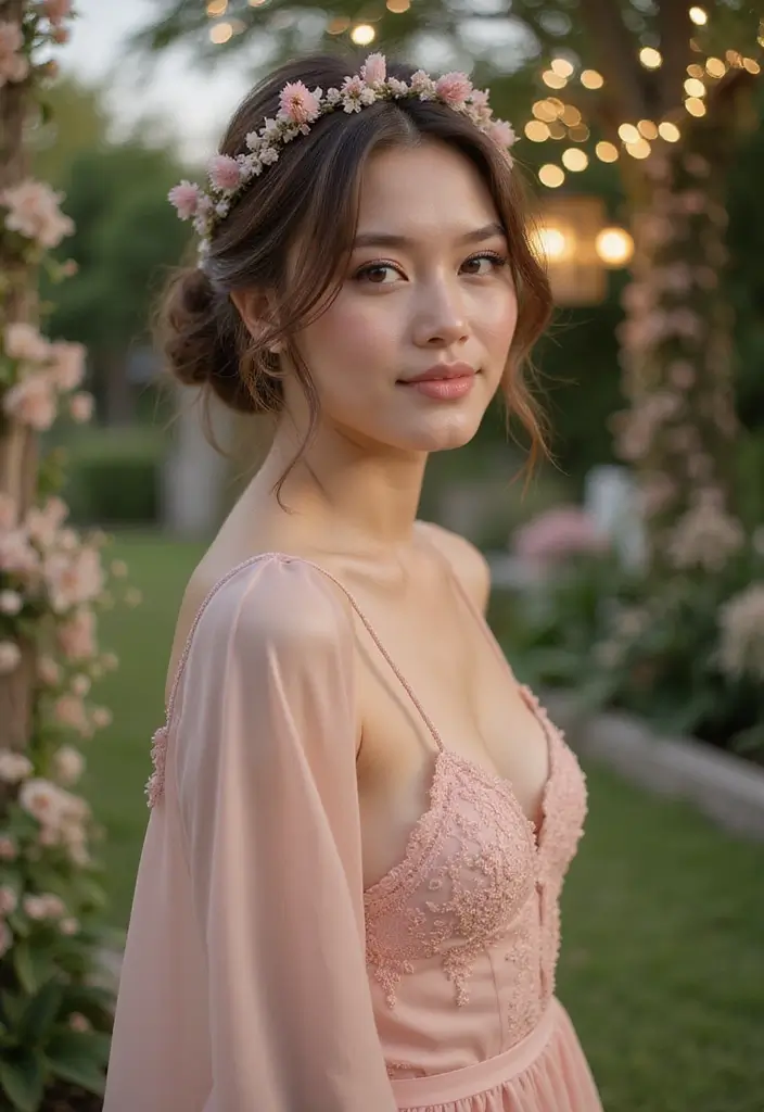 25 Sensational Medium Length Haircuts for Thick Hair That Wow Instantly 17 25 Sensational Medium Length Haircuts for Thick Hair That Wow Instantly - 17. Soft Romantic Updo