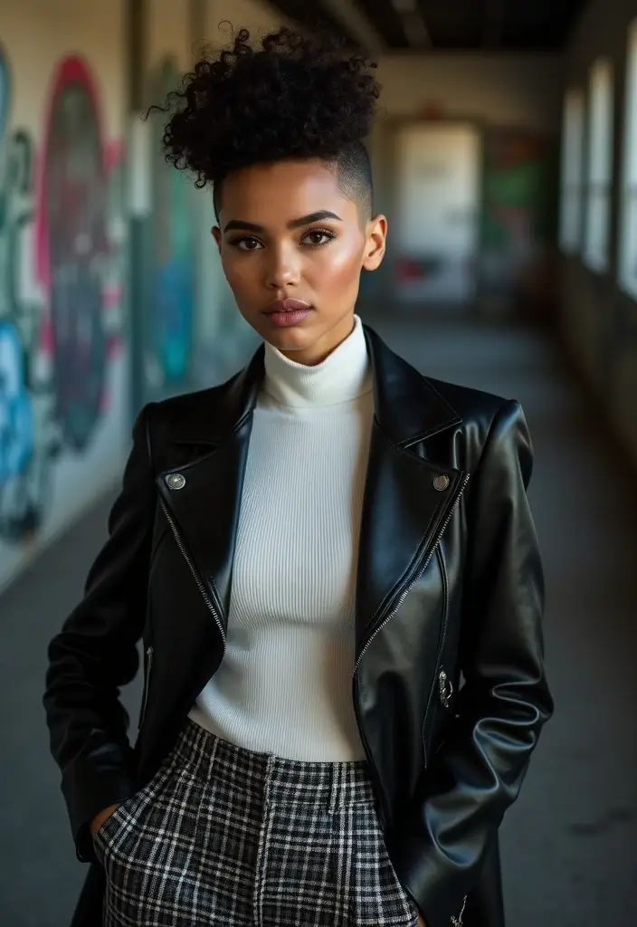 25 Sensational Medium Length Haircuts for Thick Hair That Wow Instantly 25 25 Sensational Medium Length Haircuts for Thick Hair That Wow Instantly - 25. Bold Undercut with Curly Top