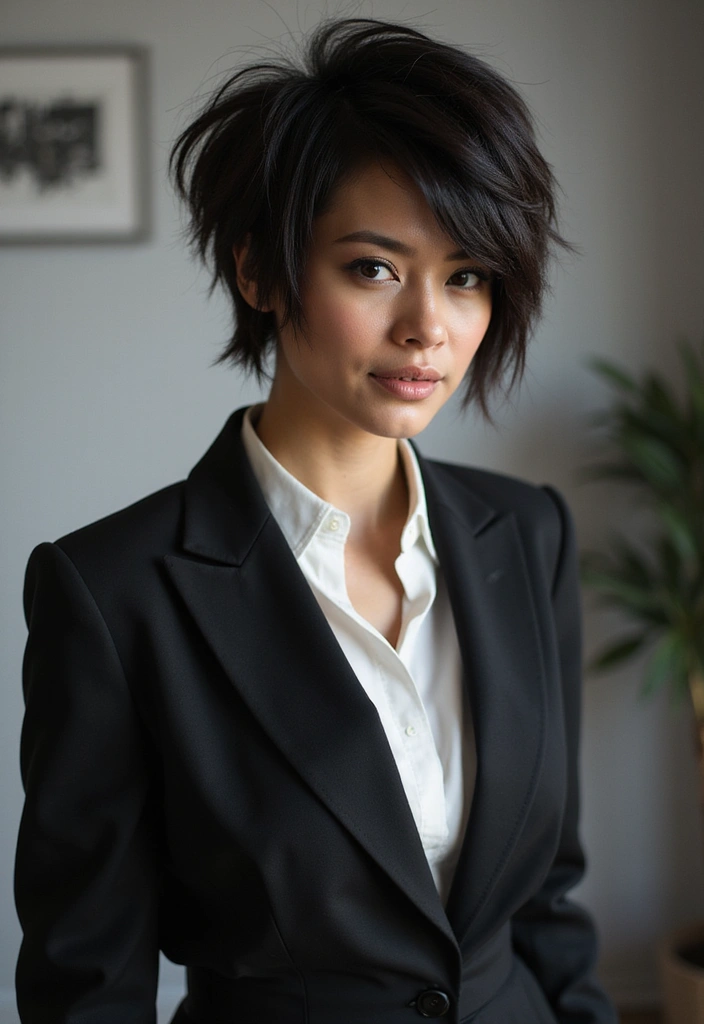 25 Short Spiky Haircuts for Women That Bring Fierce Energy 11 25 Short Spiky Haircuts for Women That Bring Fierce Energy - 11. Asymmetrical Spiky Bob