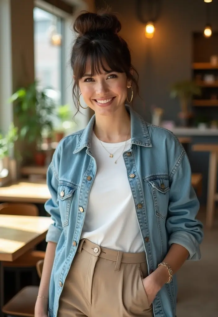26 Side Swept Bangs to Sweep You Off Your Feet Instantly 5 26 Side Swept Bangs to Sweep You Off Your Feet Instantly - 5. Messy Bun with Face-Framing Bangs