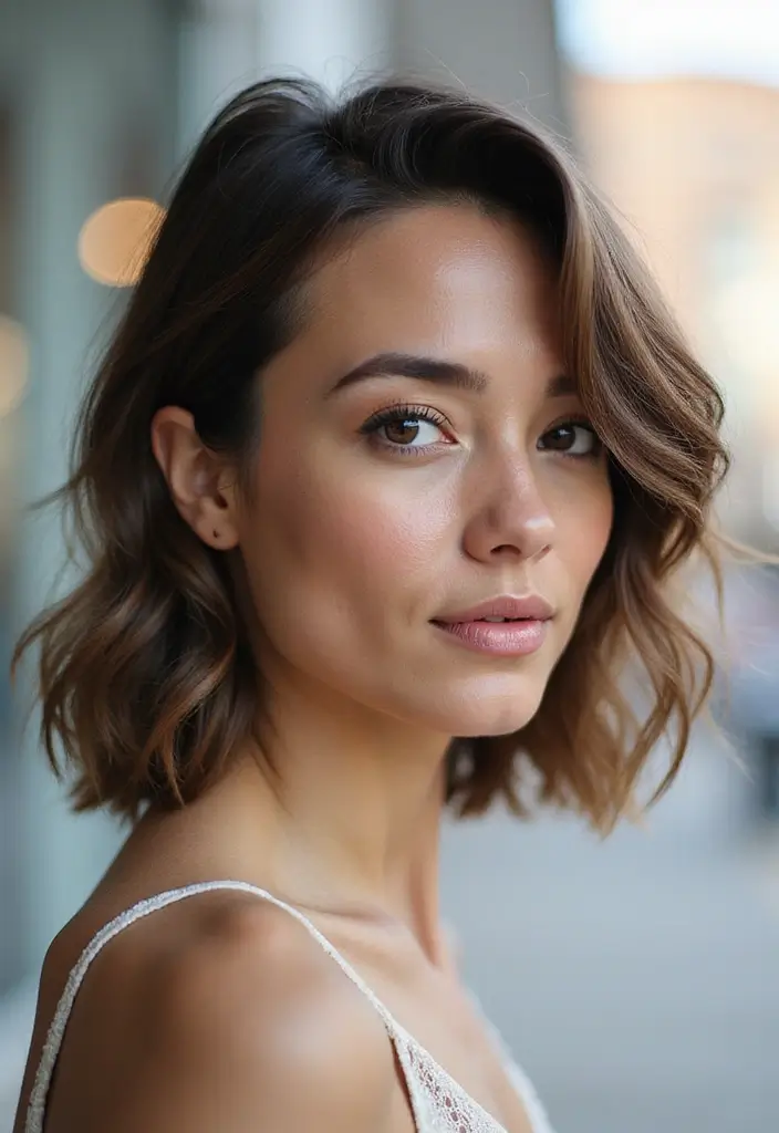 27 Choppy Bob Hairstyles That Add Volume & Movement - 13. Choppy Bob with Side Part