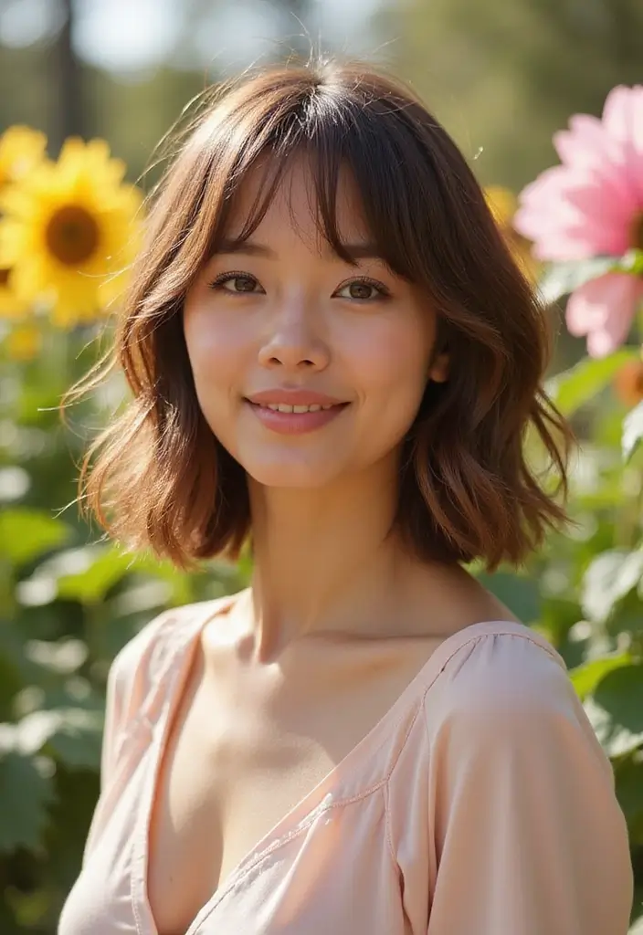 27 Choppy Bob Hairstyles That Add Volume & Movement - 23. Choppy Bob with a Half-Up Style