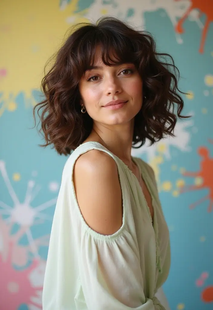 27 Choppy Bob Hairstyles That Add Volume & Movement - 9. Curly Choppy Bob