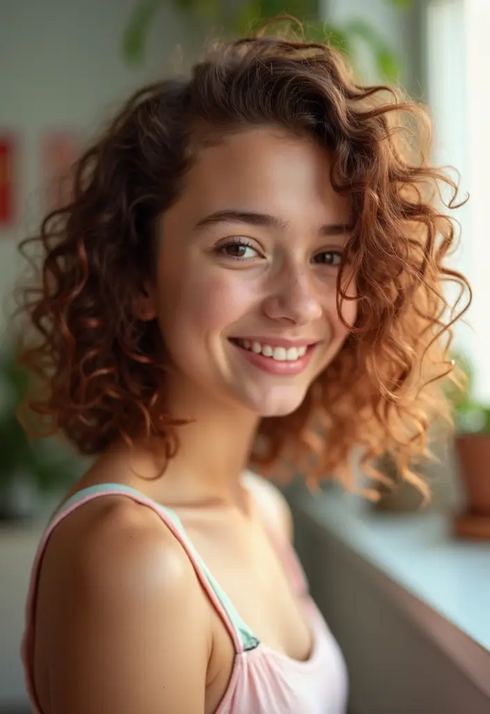 27 Effortless Cool Hairstyles for Teenage Girls You’ll Want to Copy 10 27 Effortless Cool Hairstyles for Teenage Girls You’ll Want to Copy - 10. Curly Shag