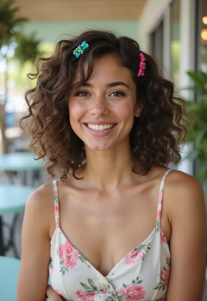 27 Effortless Cool Hairstyles for Teenage Girls You’ll Want to Copy 15 27 Effortless Cool Hairstyles for Teenage Girls You’ll Want to Copy - 15. Curls with Clips