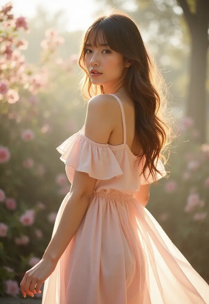 27 Flattering Hairstyles for Round Faces That Slim Instantly - 23. Flowy Layers with Bangs