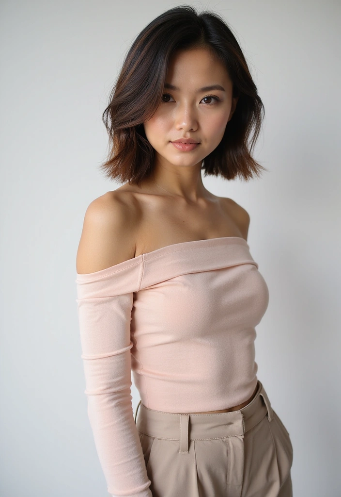 27 Flattering Hairstyles for Round Faces That Slim Instantly - 4. Asymmetrical Lob