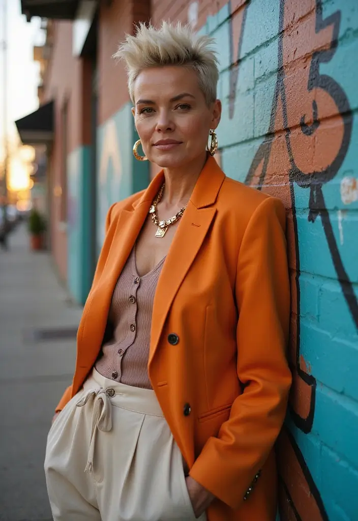 27 Hairstyles for Women Over 50 with Glasses That Look Stylish 17 27 Hairstyles for Women Over 50 with Glasses That Look Stylish - 17. Artistic Faux Hawk