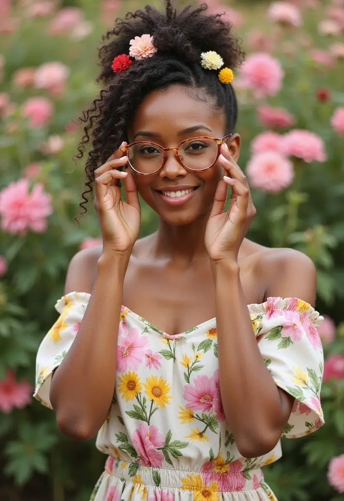 27 Hairstyles for Women Over 50 with Glasses That Look Stylish 25 27 Hairstyles for Women Over 50 with Glasses That Look Stylish - 25. Curly Updo with Accessories