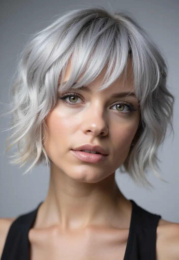 27 Shades of Grey Silver & White Highlights That Look Stunning 12 27 Shades of Grey Silver & White Highlights That Look Stunning - 12. Silver and Blonde Fusion