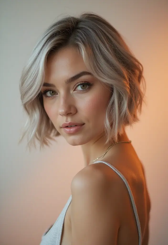 27 Shades of Grey Silver & White Highlights That Look Stunning 22 27 Shades of Grey Silver & White Highlights That Look Stunning - 22. Soft Silver and Cinnamon Highlights