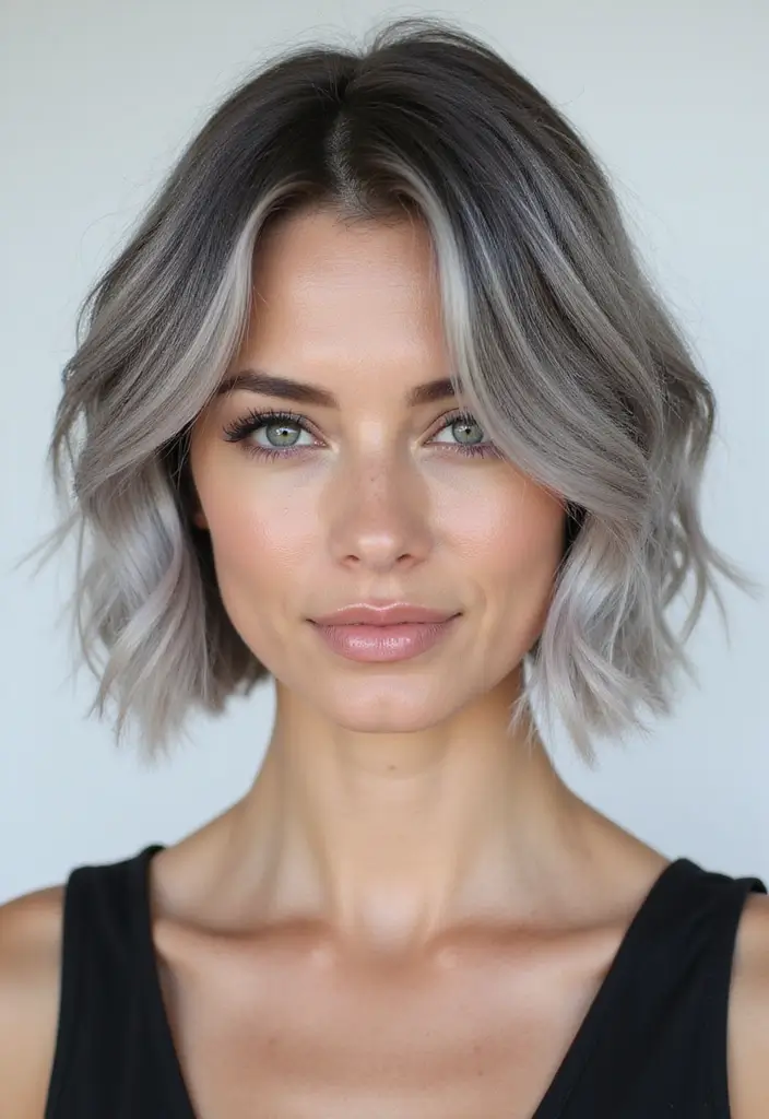 27 Shades of Grey Silver & White Highlights That Look Stunning 7 27 Shades of Grey Silver & White Highlights That Look Stunning - 7. Ash Grey Texture